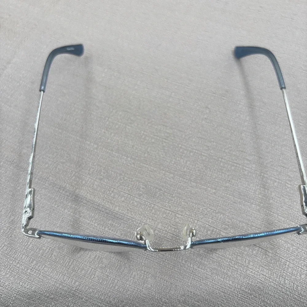 Superflex Kids SFK-238 Blue Glitter Silver Round Eyeglasses Frames 46-19-130